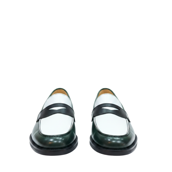 Classic Dual Tone Fusion Loafers With Bold Detailing