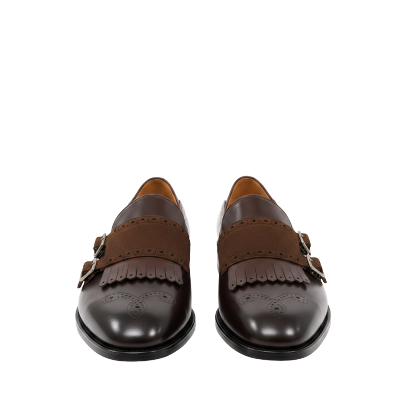 Classic Elegance Double Buckle Monk Strap Shoes