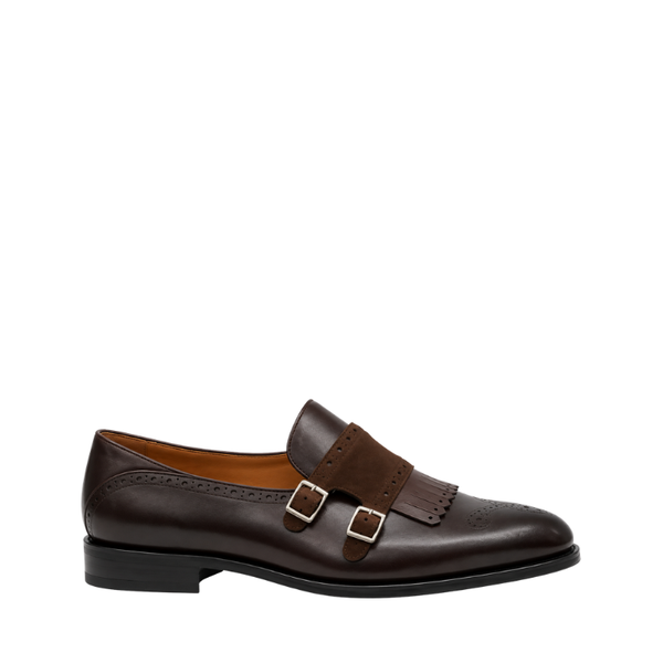 Classic Elegance Double Buckle Monk Strap Shoes