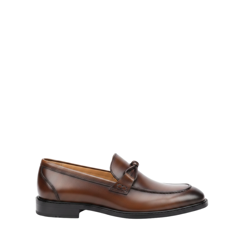 Classic Elegance Knot Strap Loafers