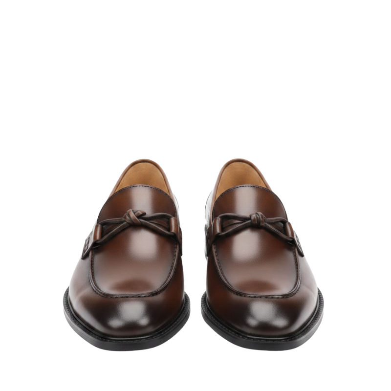 Classic Elegance Knot Strap Loafers
