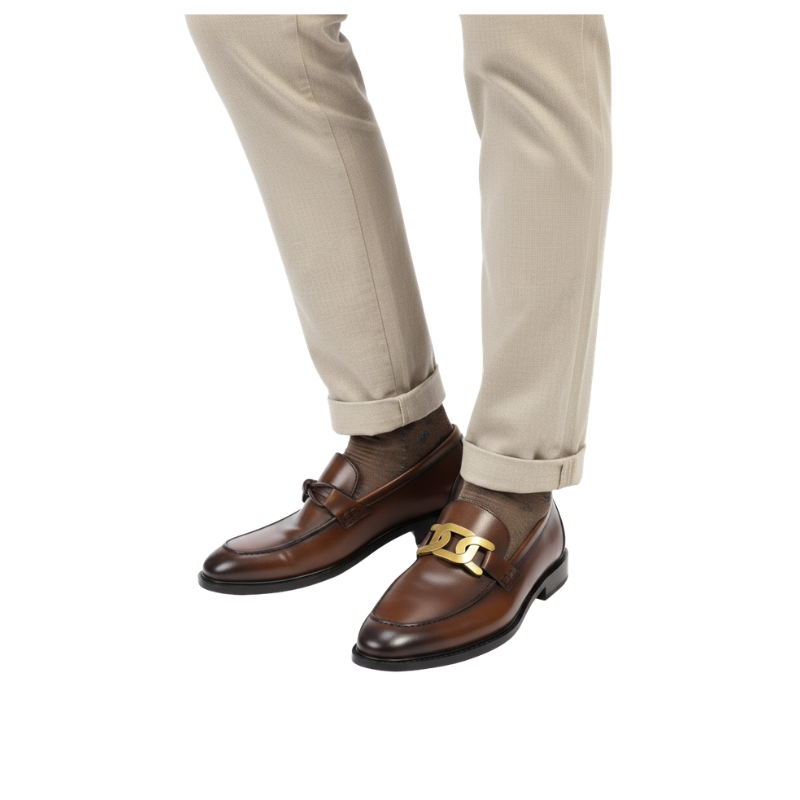 Classic Elegance Knot Strap Loafers
