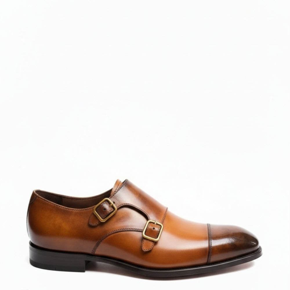 Classic Embodied In Gradient Finish Monk Strap Shoes