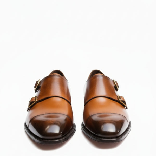Classic Embodied In Gradient Finish Monk Strap Shoes