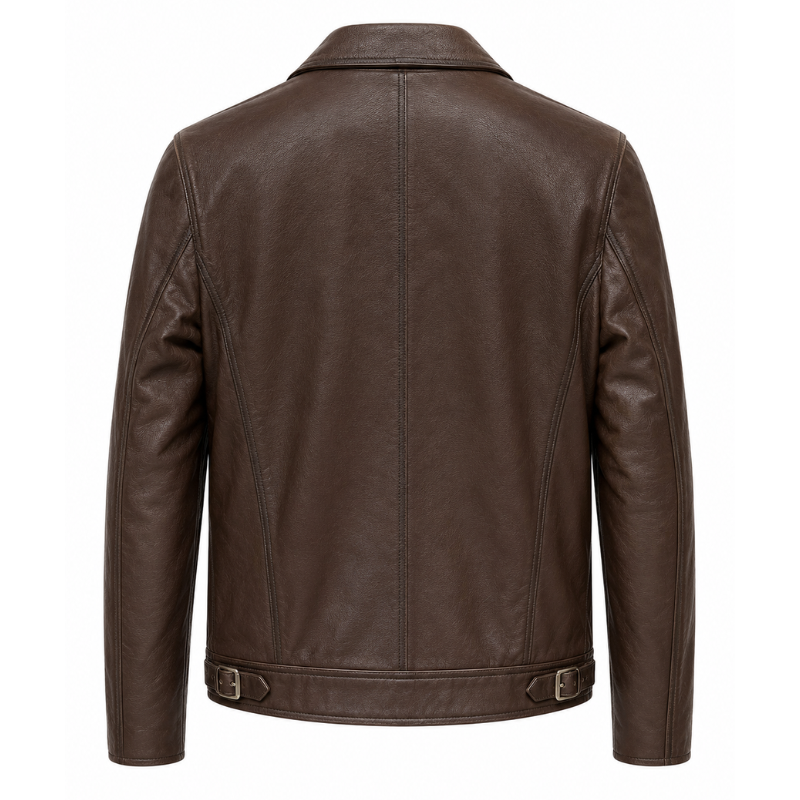 Classic Italian Craft Leather Zip Jacket