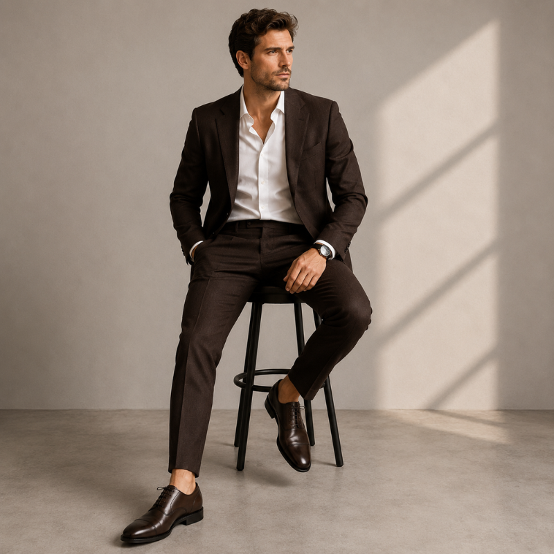 Classic Italian Heritage Leather Oxford Shoes
