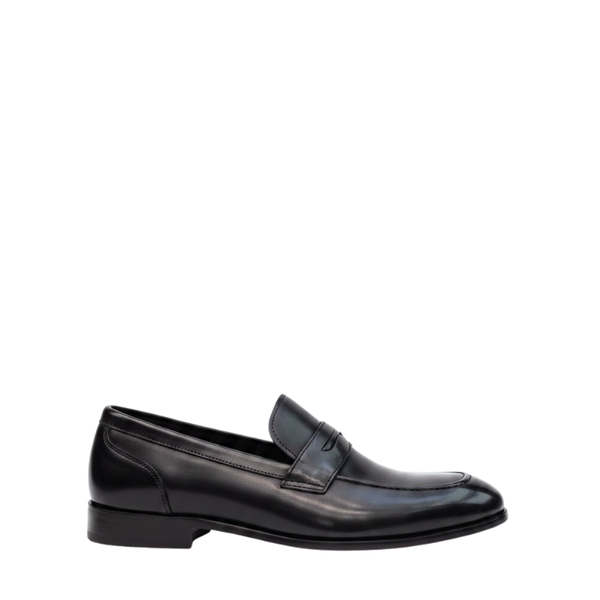 Classic Italian Loafers With Regal Finish - Black