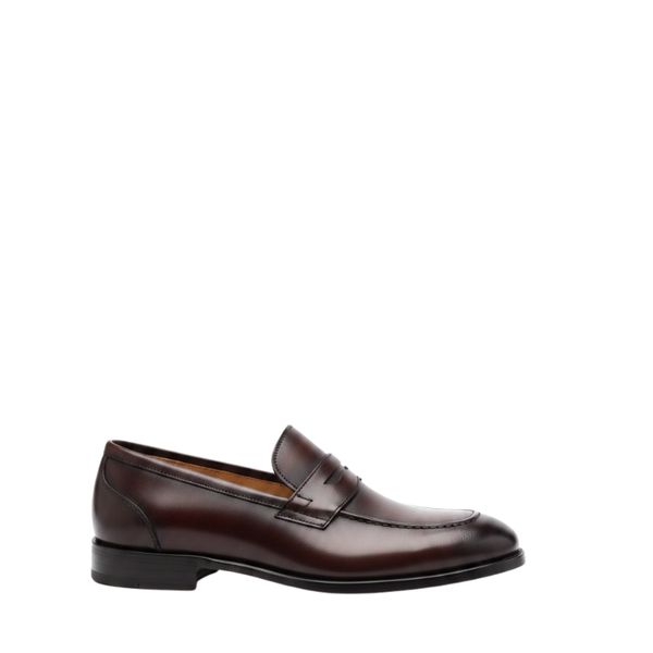 Classic Italian Loafers With Regal Finish - Brown
