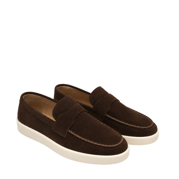 Classic Smooth Suede Craft Flat Sole Penny Loafer