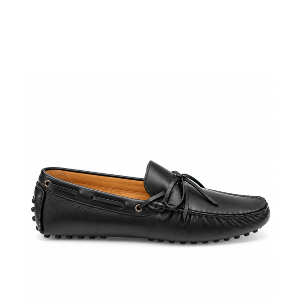Classic Leather Bow-Tie Driving Loafers