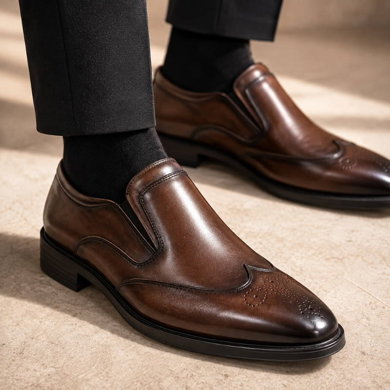 Classic Medallion Slip-On Shoes Loafer