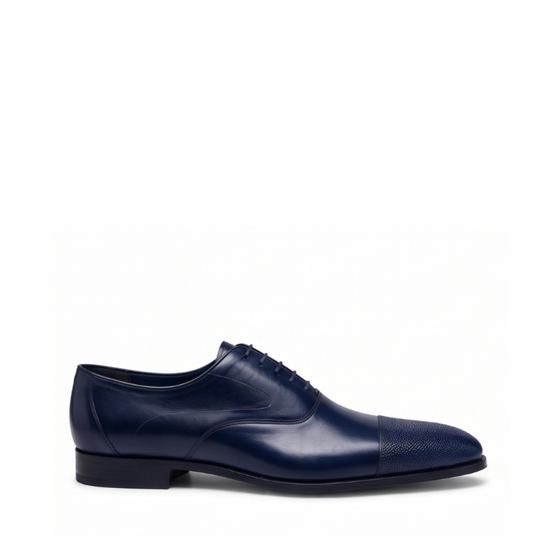 Classic Pebble Cap Dress Oxford Shoes