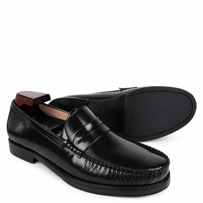 Classic Plain Shiny Leather Penny Loafer