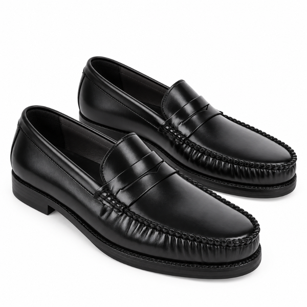 Classic Plain Shiny Leather Penny Loafer