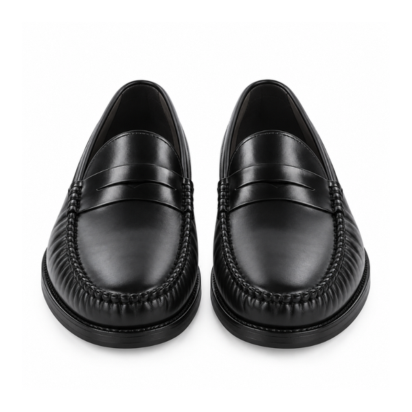 Classic Plain Shiny Leather Penny Loafer