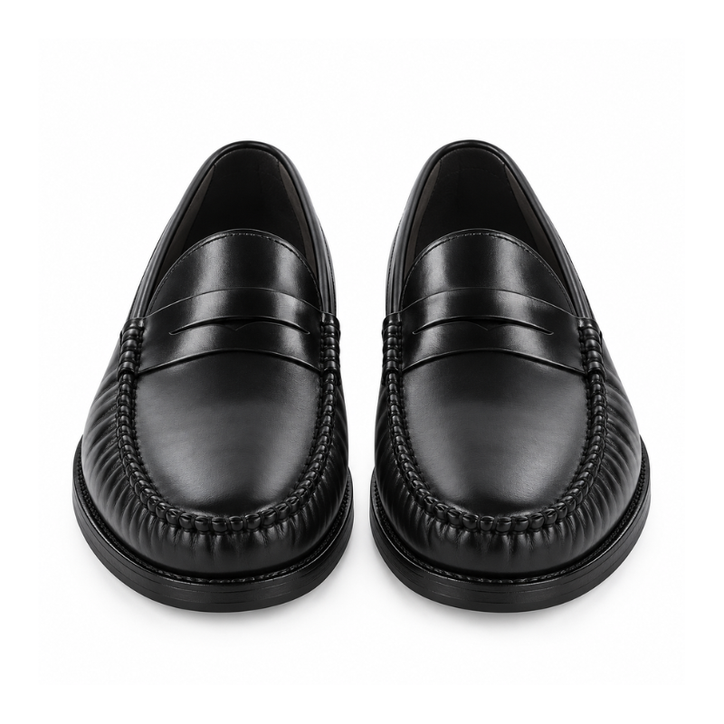 Classic Plain Shiny Leather Penny Loafer