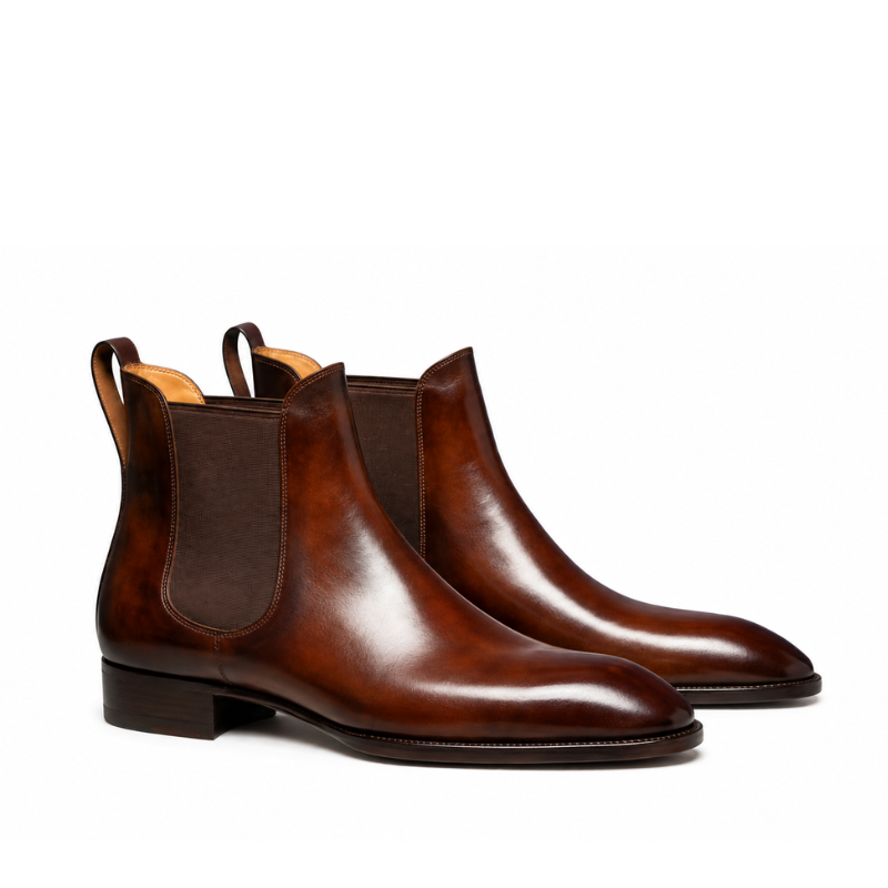 Classic Rich Espresso Chelsea Boots for Mens