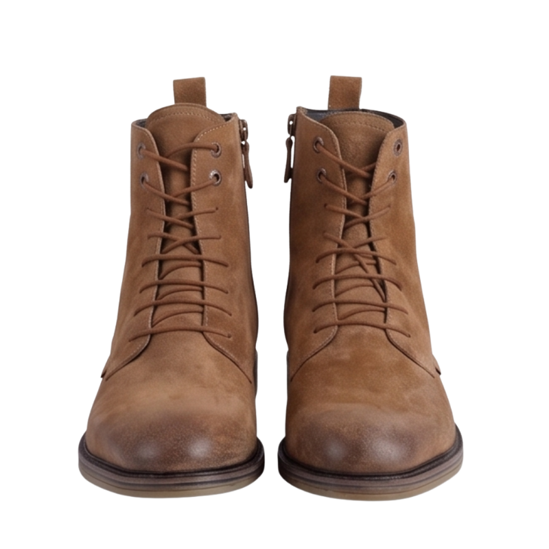Classic Rugged Suede Lace up Boots