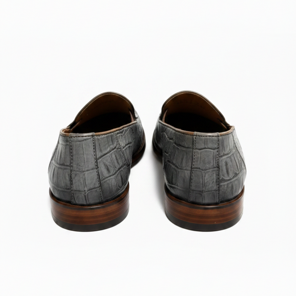 Classic Silvercrest Italian Croc Loafers