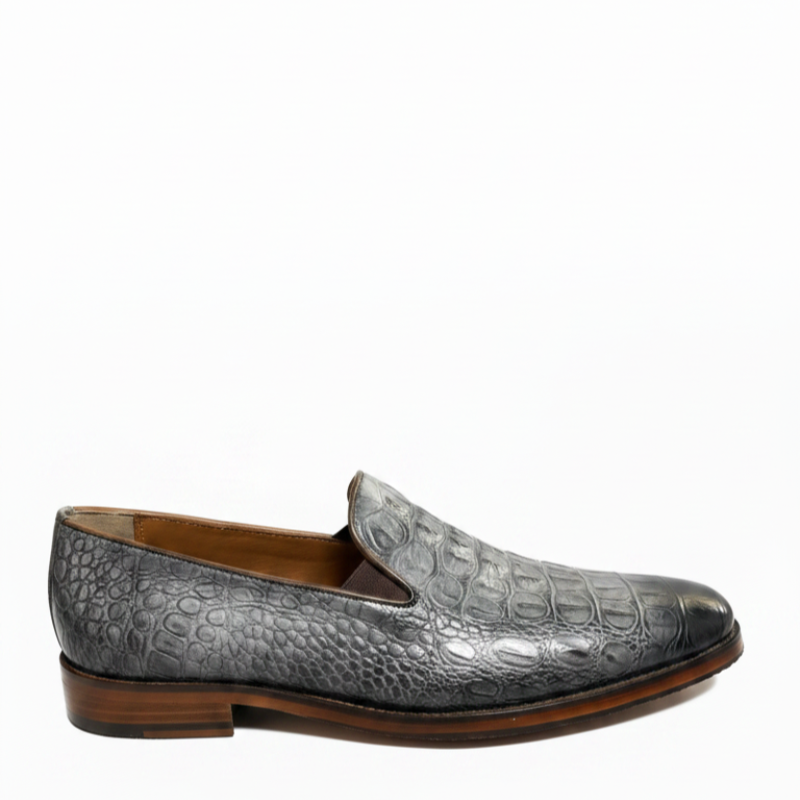 Classic Silvercrest Italian Croc Loafers