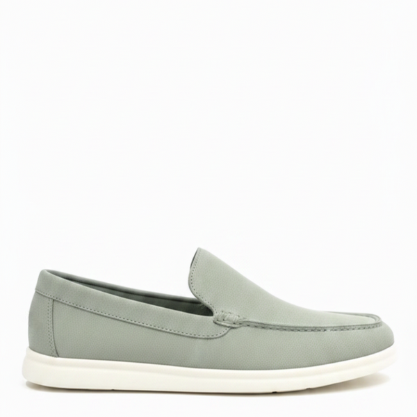 Classic Slip On Loafers With Contemporary Edge - Mint Green