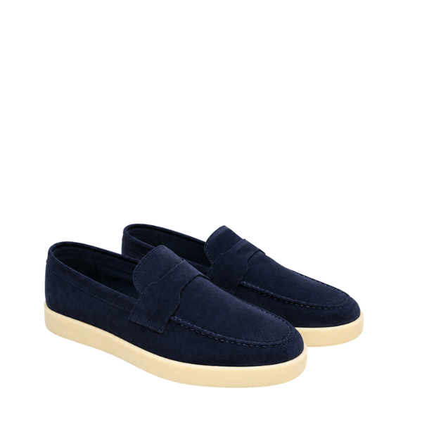 Classic Smooth Suede Craft Flat Sole Penny Loafer