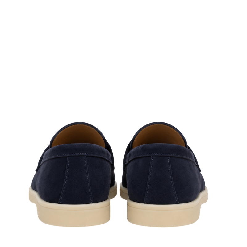 Classic Smooth Suede Craft Flat Sole Penny Loafer
