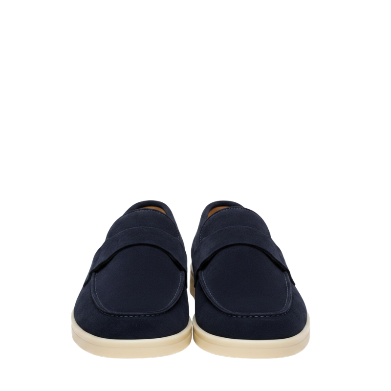 Classic Smooth Suede Craft Flat Sole Penny Loafer