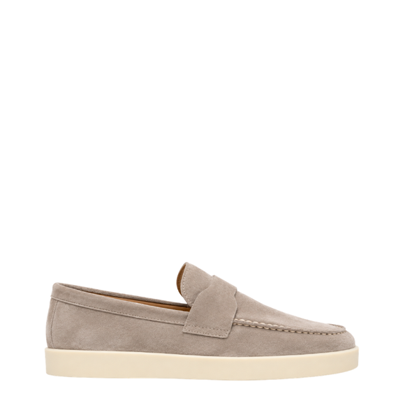 Classic Smooth Suede Craft Flat Sole Penny Loafer - Velour Beige