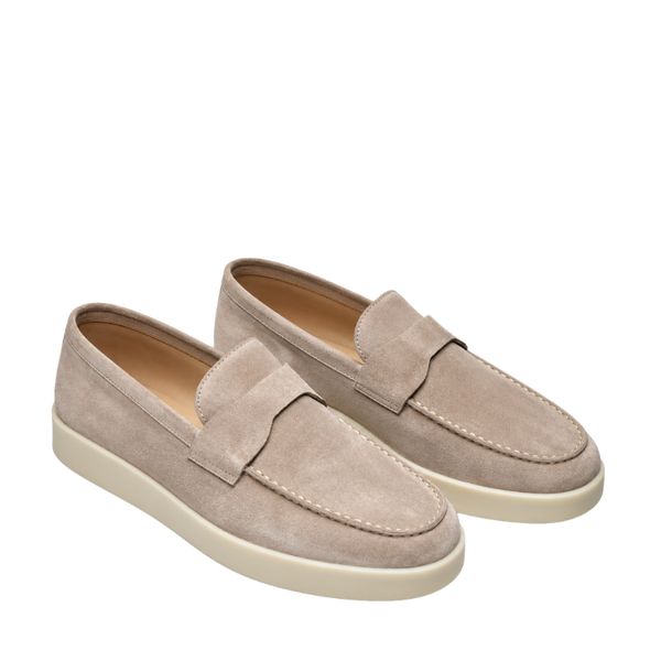 Classic Smooth Suede Craft Flat Sole Penny Loafer
