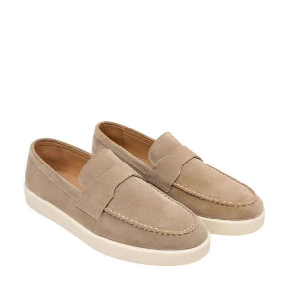 Classic Smooth Suede Craft Flat Sole Penny Loafer