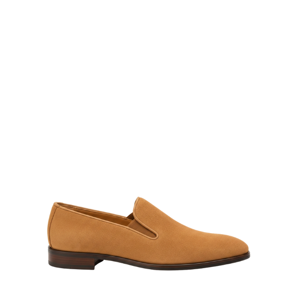 Classic Suede Gentlemen’s Slip On Loafers - Tan