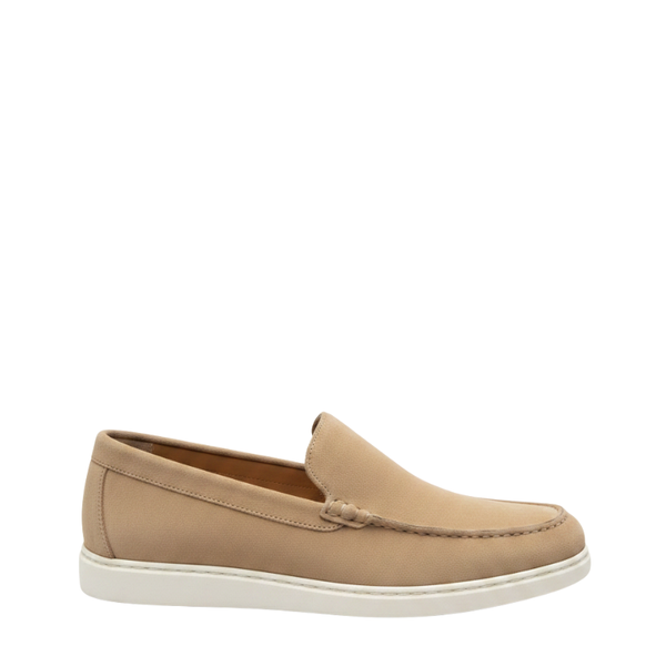 Classic Suede Loafers With Smooth Refined Versatility - Sand Beige