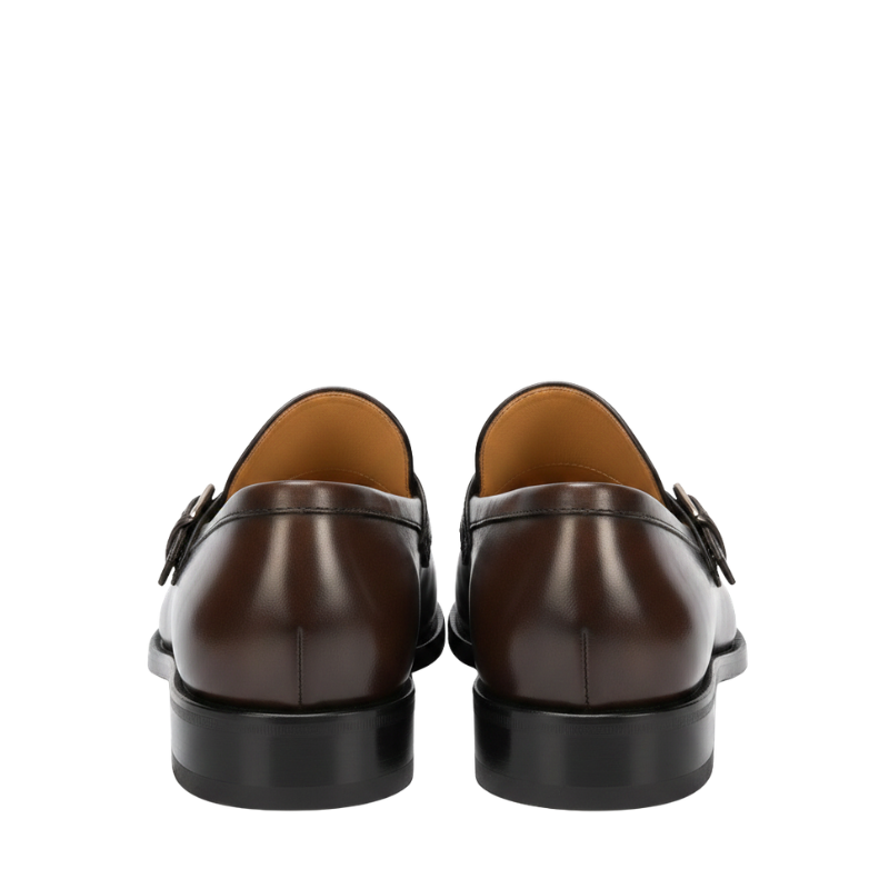Classic Textured Buckled Elegance Loafer