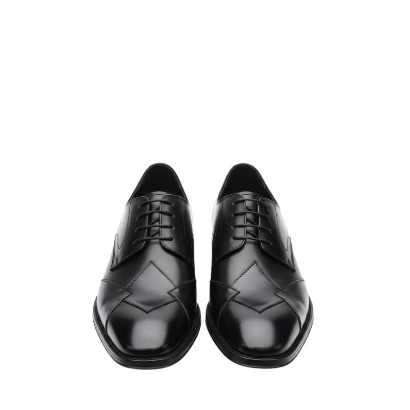 Classic Two-Tone Brogue Oxfords With Geometry Elegance