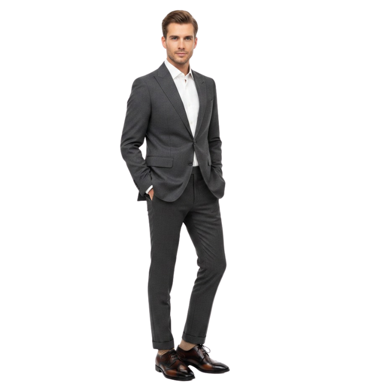 Classic Two Tone Brogue Oxfords With Geometry Elegance