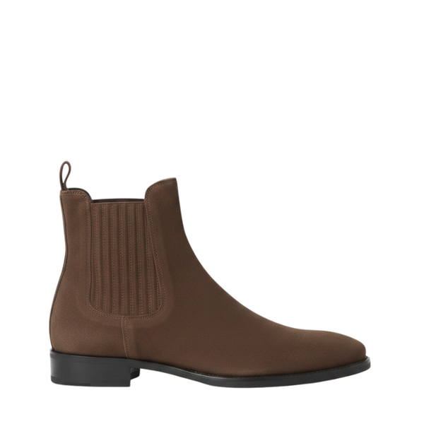 Classic Suede Voyage Elegance italian Chelsea Boots - Brown