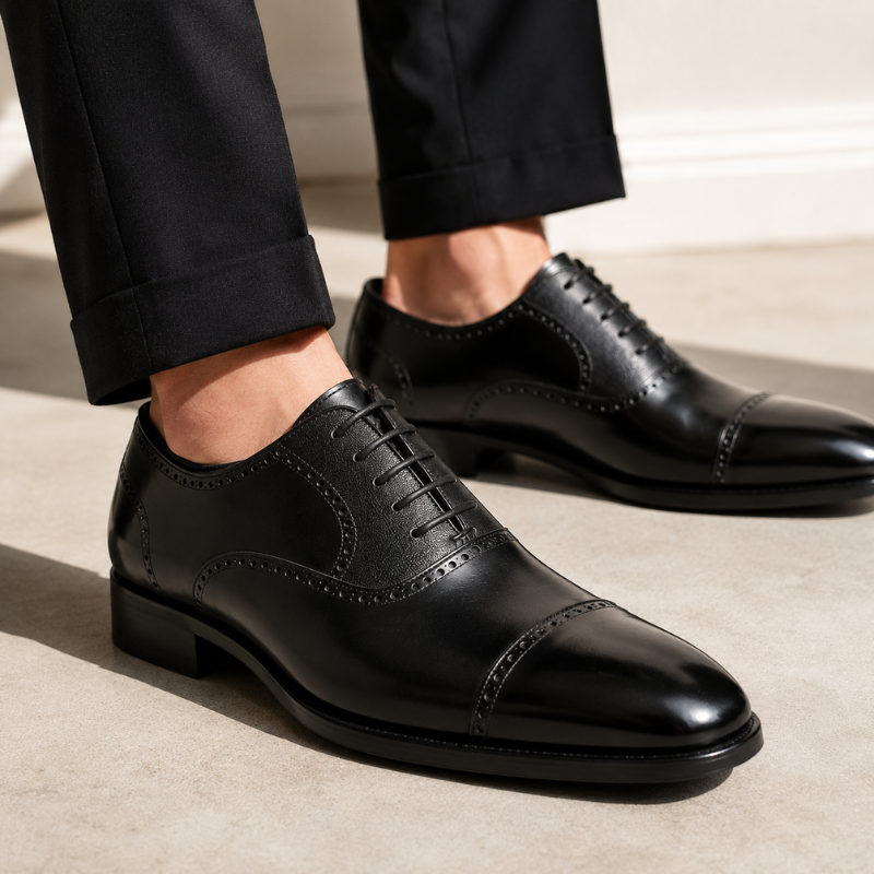 Classic Zayn Cap Toe Leather Oxford Shoes