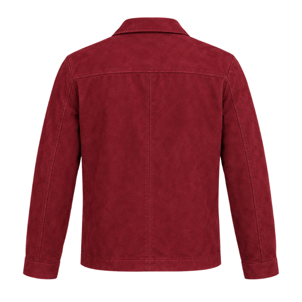 Classic Zip-Up Suede-Style Jacket