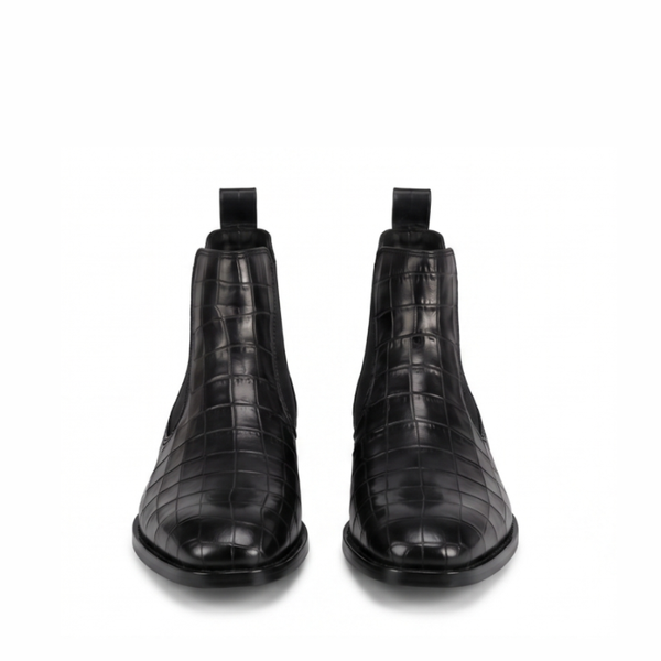 Conrad Croco Leather Chelsea Boots