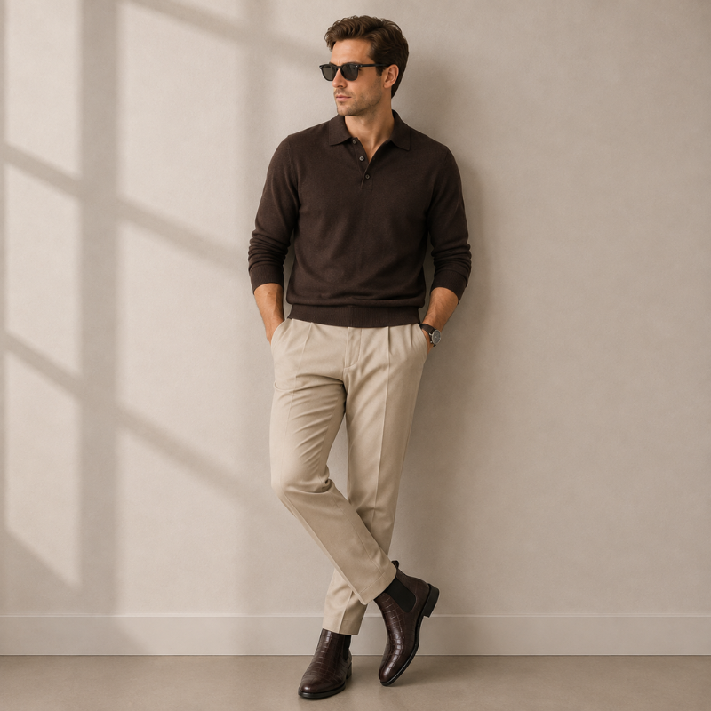 Conrad Croco Leather Chelsea Boots