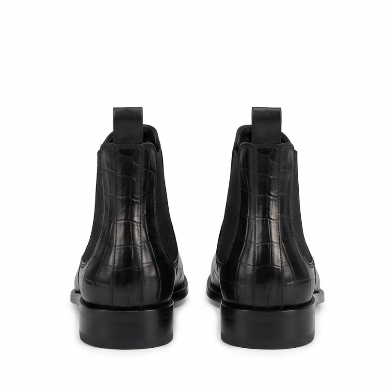Conrad Croco Leather Chelsea Boots
