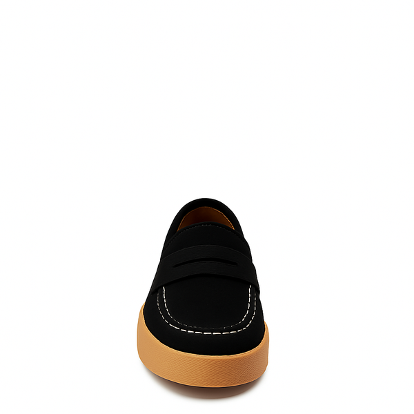 Men Suede Round Toe Loafer Tan