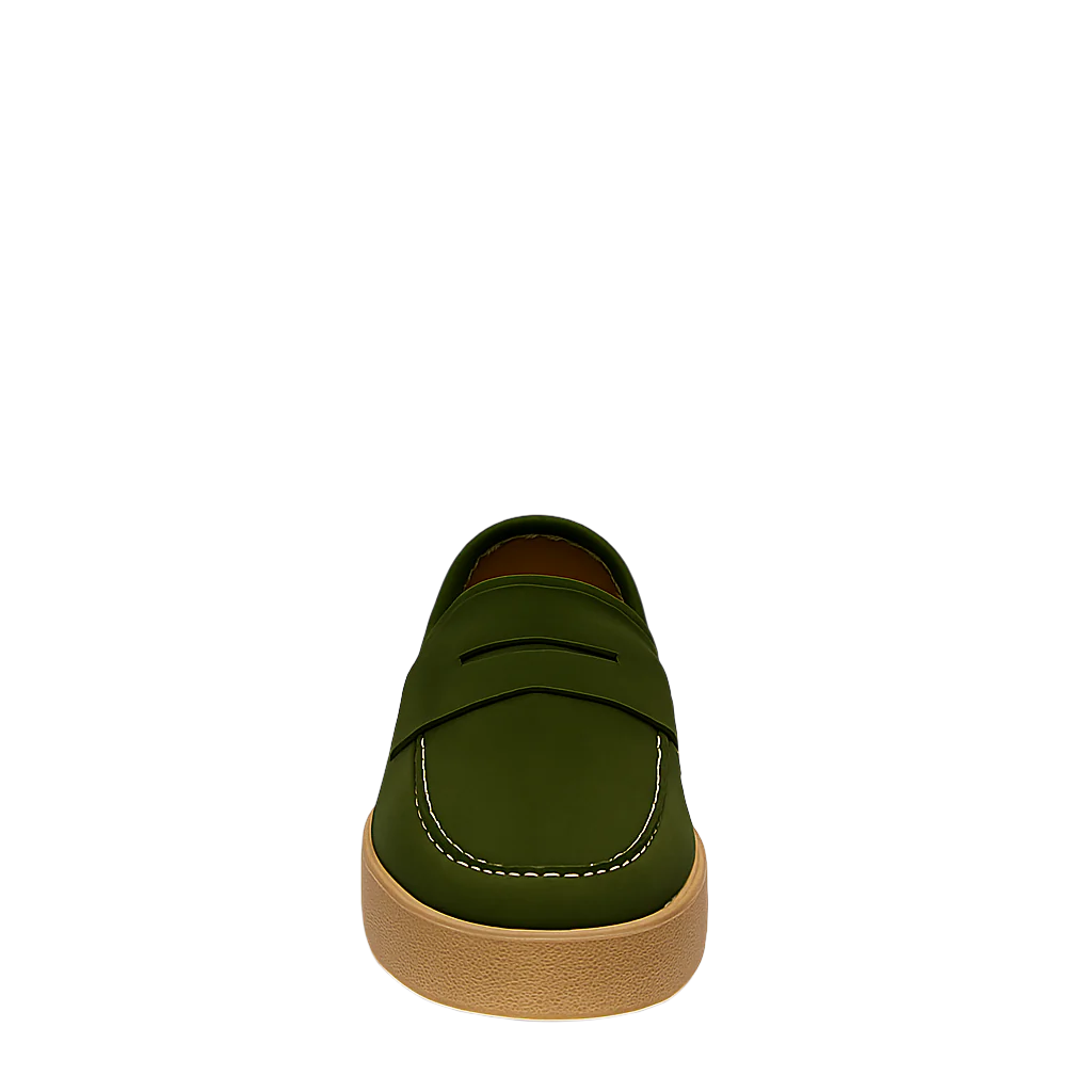 Men Suede Round Toe Loafer Black