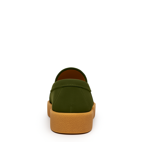 Men Suede Round Toe Loafer Tan