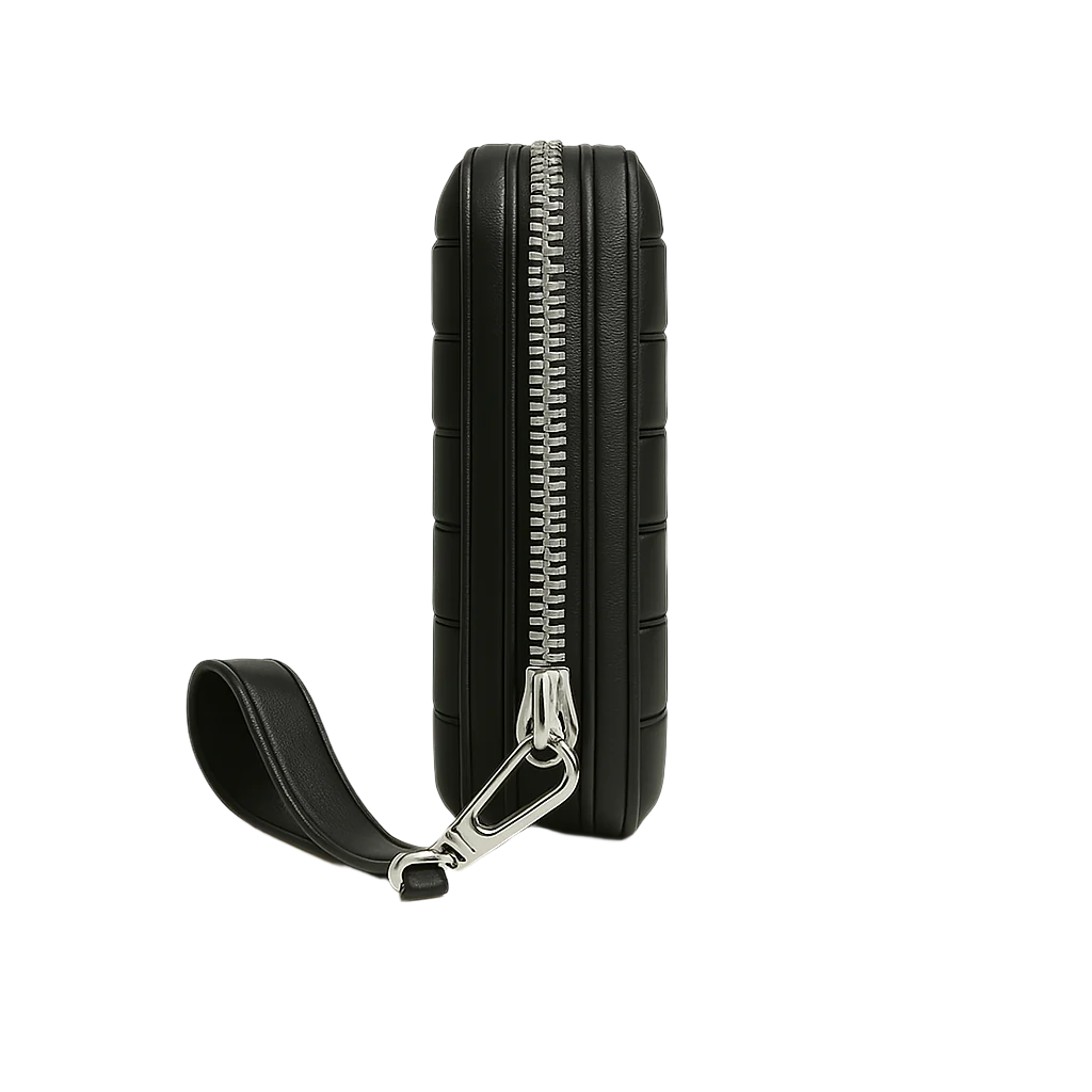 Croco Tan Textured Around Zip Wallet