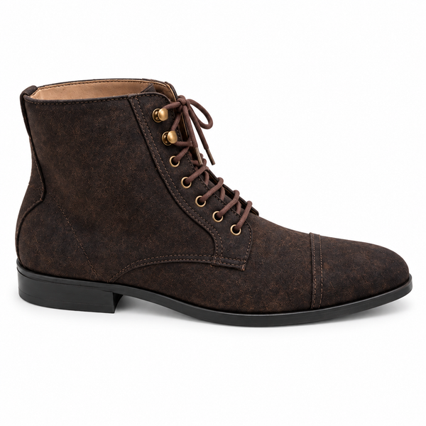 Cortina Vintage Espresso Suede Lace-Up Boots