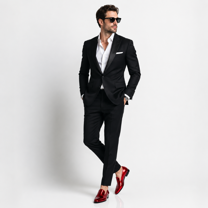 Crimson Royale Patent Leather Loafers