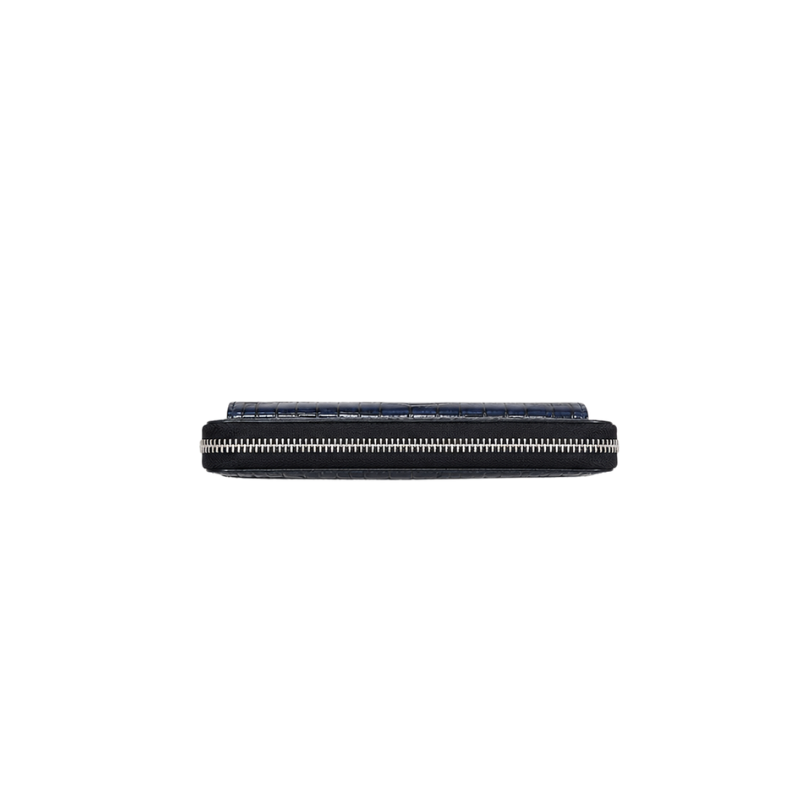 Croc Compact Zip-Around Clutch