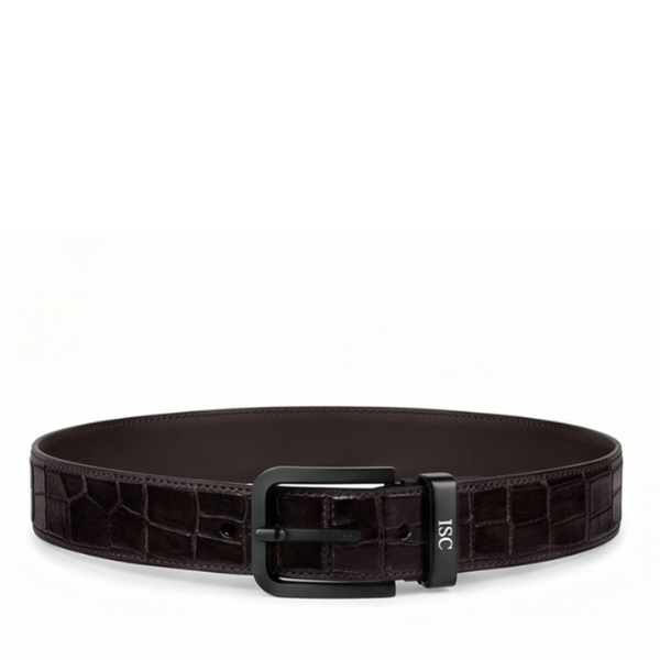 Croc Crest Luxury Leather Belt